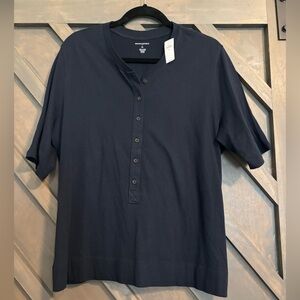 NEW Women’s Banana Republic Elbow Sleeve Cotton Henley
